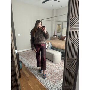 Max Mara Purple Patterned Low-Rise Pants – Coquette Core Samantha Jones Chic